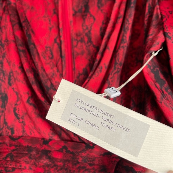 NWT Ronny Kobo Torrey Snakeskin-Print Mini Dress Size Large - Picture 4 of 10